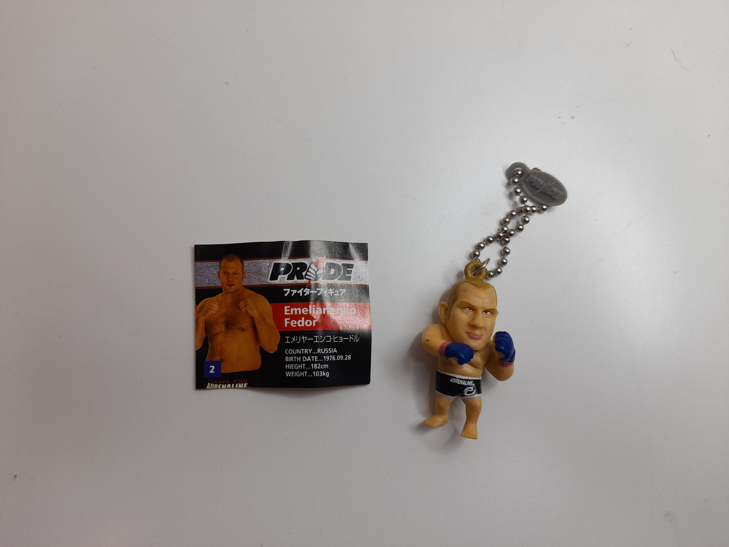 Fedor Emilianenko - Official Pride Fc Keychain (with Info Sheet)