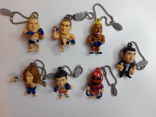 Complete Set of 7x Pride FC Mini Fighter Keychains (Loose) - Official Pride Fc Keychain