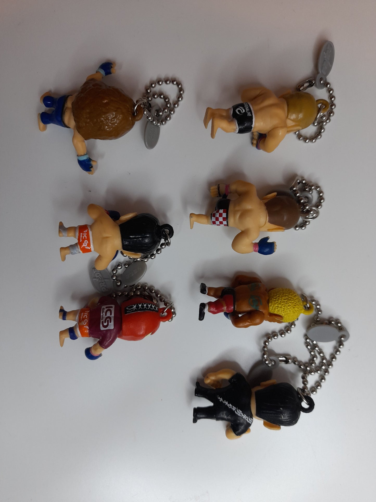 Complete Set of 7x Pride FC Mini Fighter Keychains (with info sheet) - Official Pride Fc Keychain