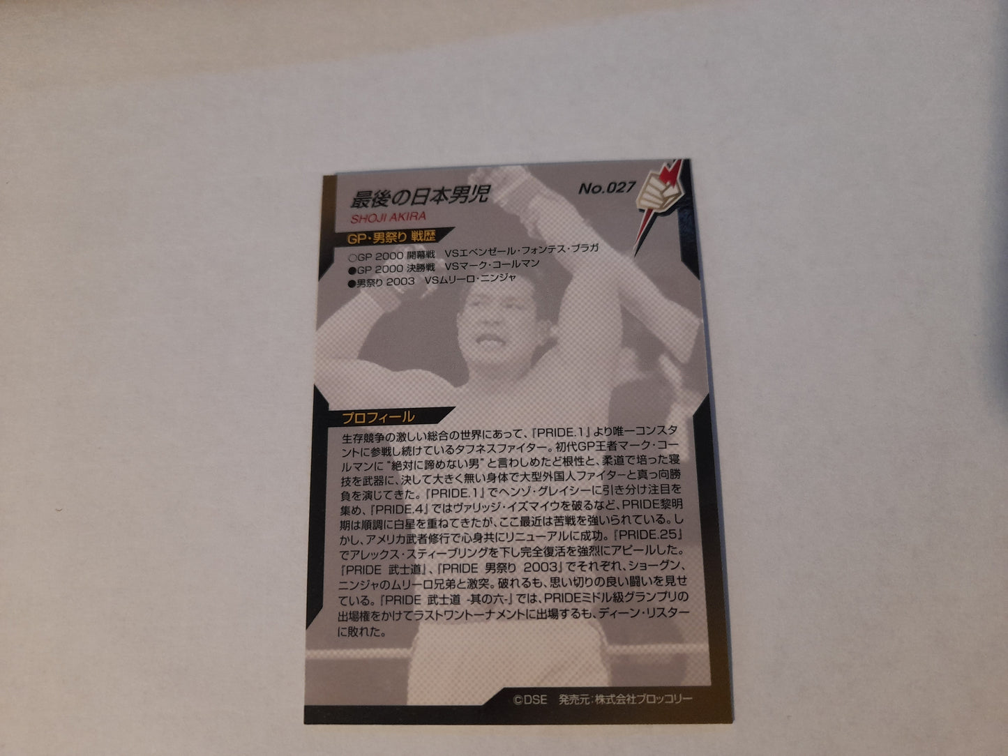 Pride FC DSE 2006 Official Trading Card - #027 Akira Shoji