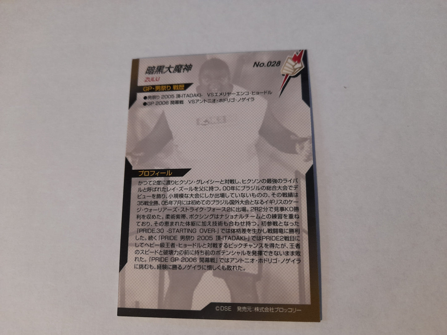 Pride FC DSE 2006 Official Trading Card - #028 Zulu