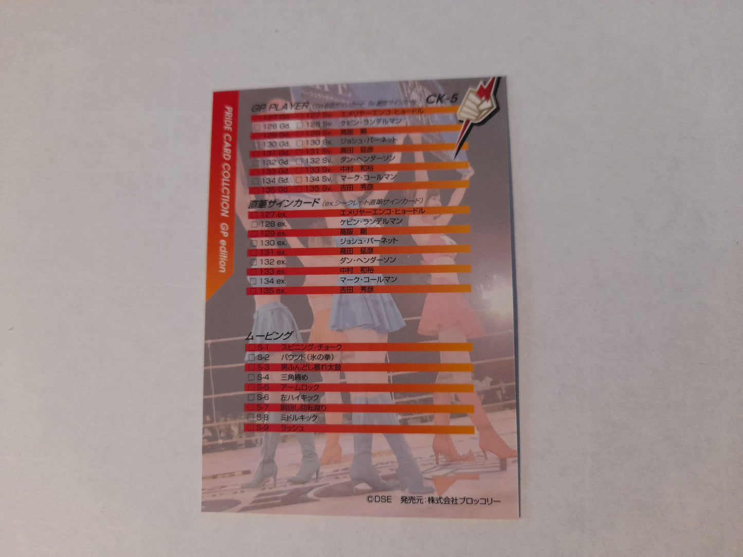 Pride FC DSE 2006 Official Trading Card - #090 CK-5 Ring Girl / Checklist 5