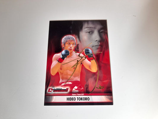 Hideo Tokoro #23 - Gold Autograph Card #09/10 - Epoch K-1 Premium Dynamite!! 2008 Official Trading Cards