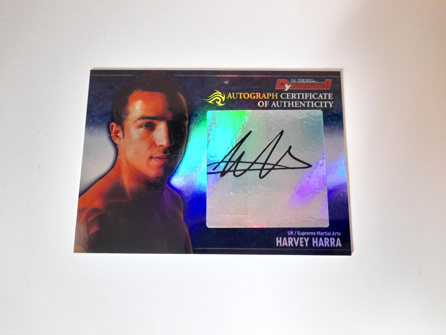 Harvey Harra Autograph Card #AU6 - Epoch 2008 K-1 Premium DYNAMITE!! Official Trading Cards