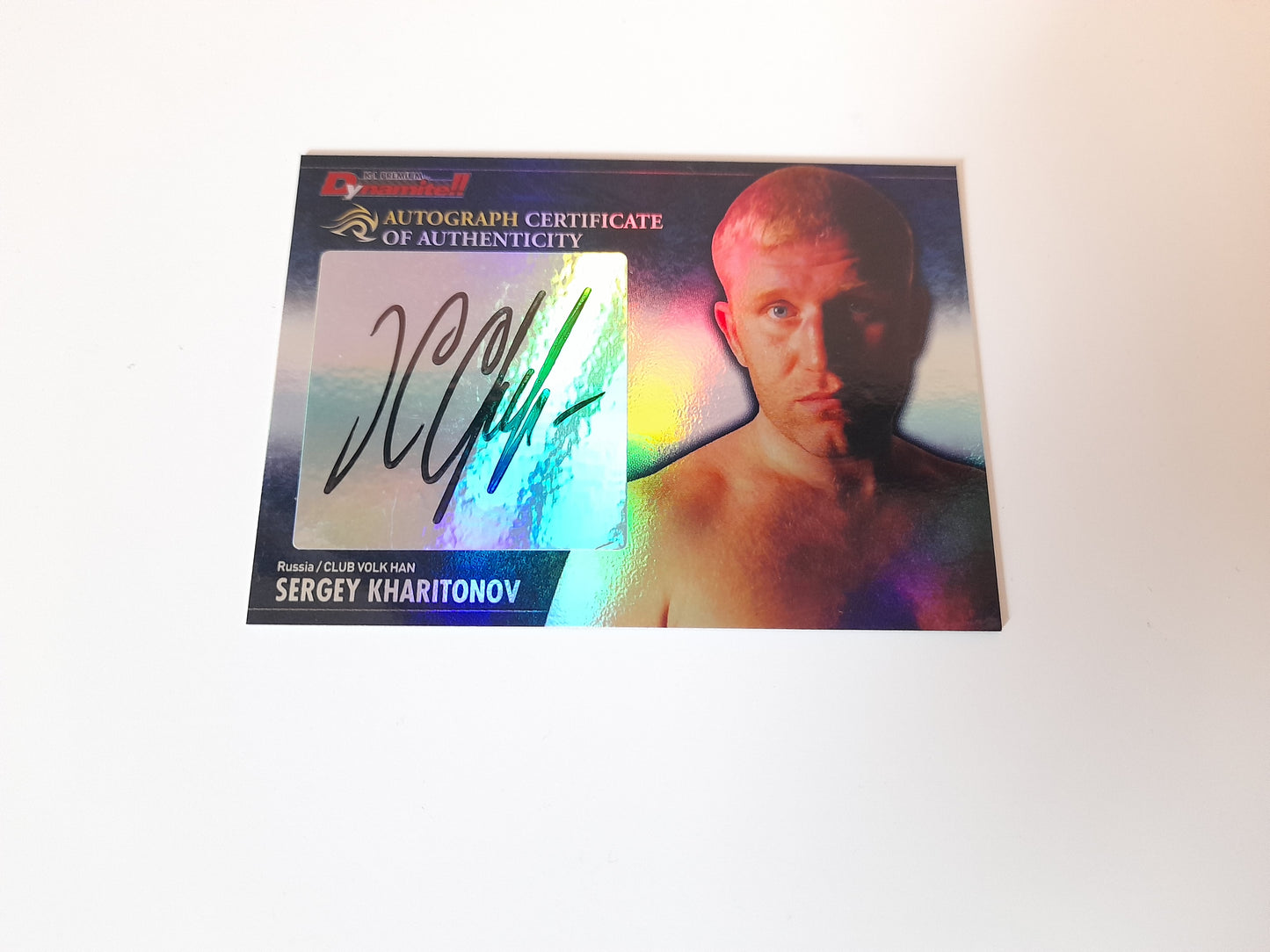 Sergey Kharitonov Autograph Card #AU7 #09/18 - Epoch 2008 K-1 Premium DYNAMITE!! Official Trading Cards