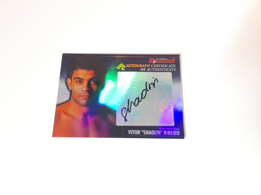 Vitor Shaolin Ribeiro Autograph Card #AU10 - Epoch 2008 K-1 Premium DYNAMITE!! Official Trading Cards