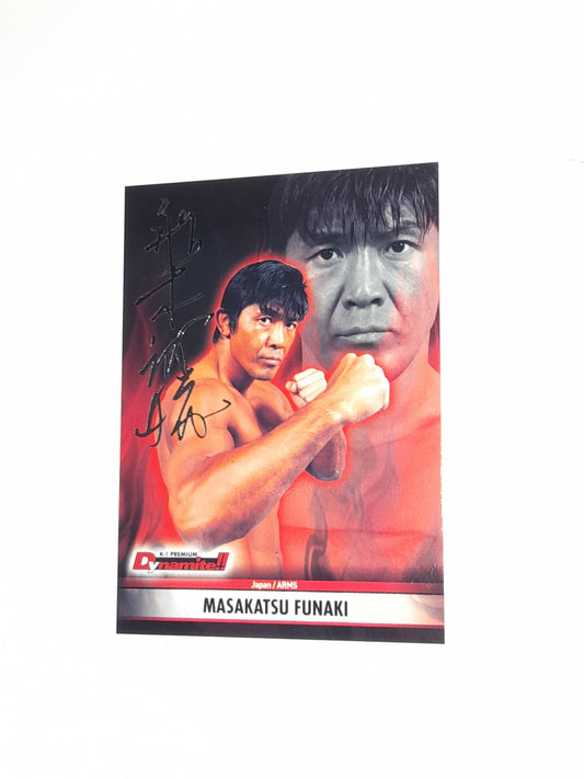 Masakatsu Funaki #13 - Silver Autograph Card #36/70 - Epoch K-1 Premium Dynamite!! 2008 Official Trading Cards