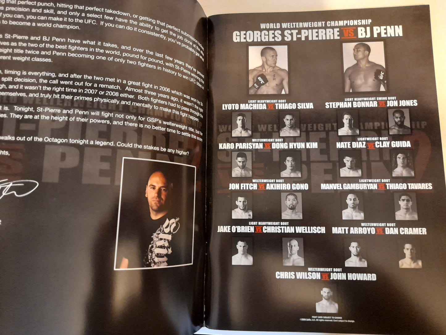 UFC 94 - St Pierre Vs Penn 2 (2009) Official Event Program