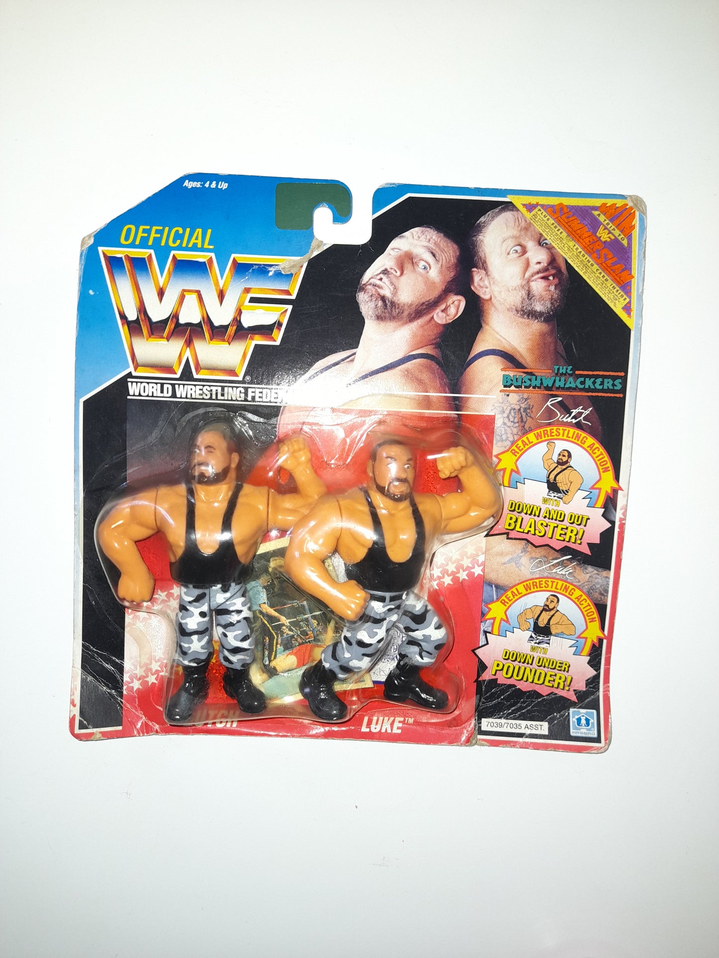 THE BUSHWACKERS Butch & Luke - Vintage Hasbro WWF Action Figure Tag Team Series 2 (1991)