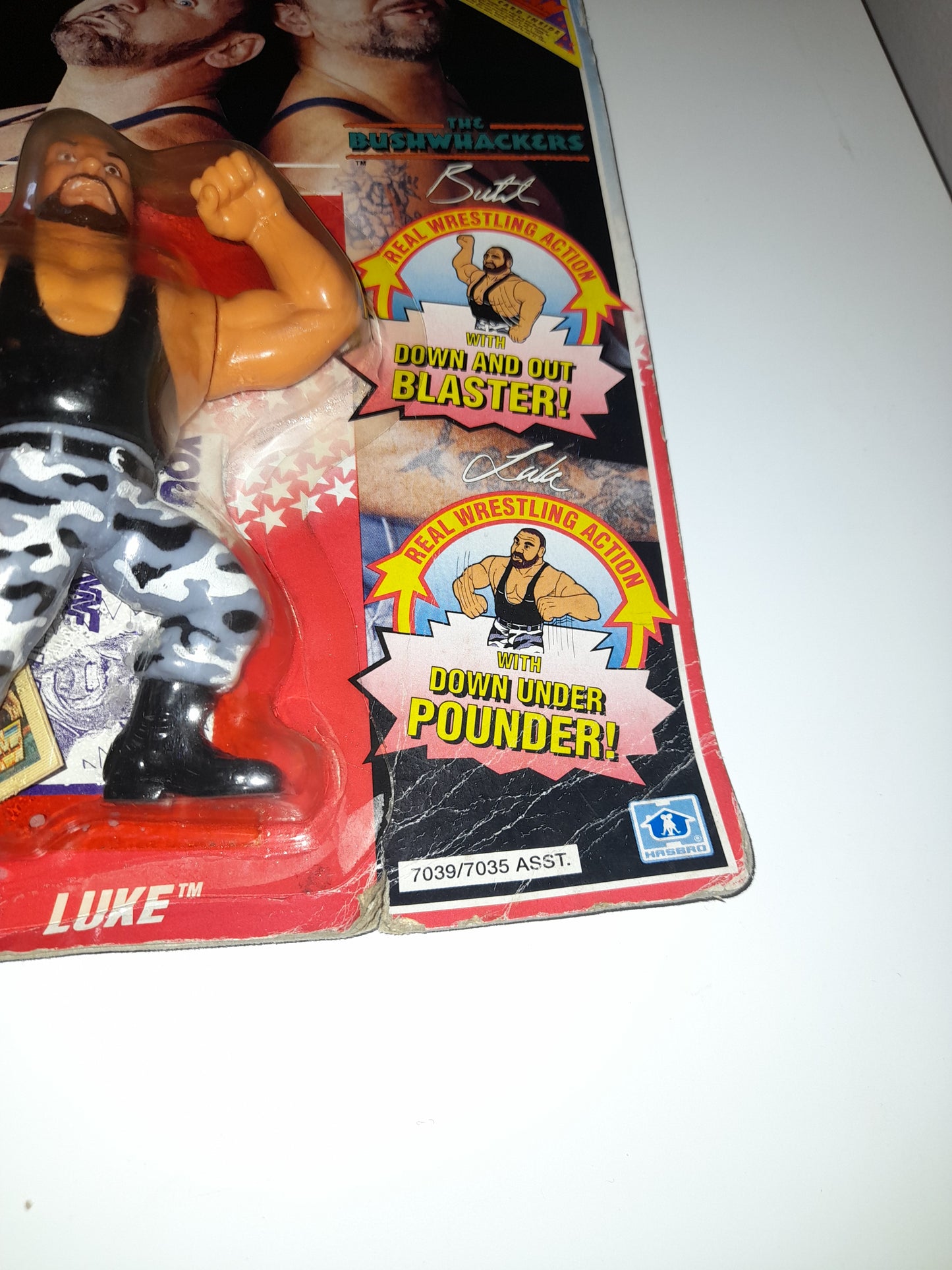 THE BUSHWACKERS Butch & Luke - Vintage Hasbro WWF Action Figure Tag Team Series 2 (1991)