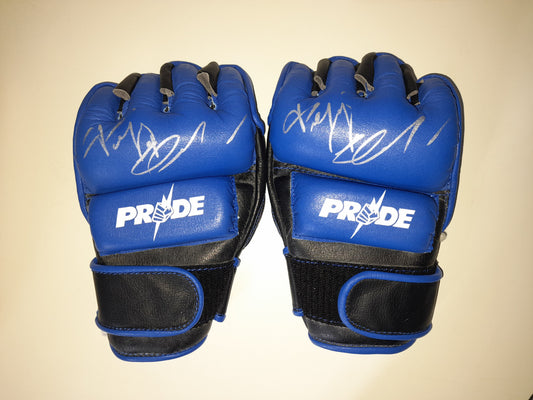 Fedor Emilianenko PRIDE FC "WhiteBolts" Official DSE MMA Fight Glove - Blue - Size L [AUTOGRAPHED]