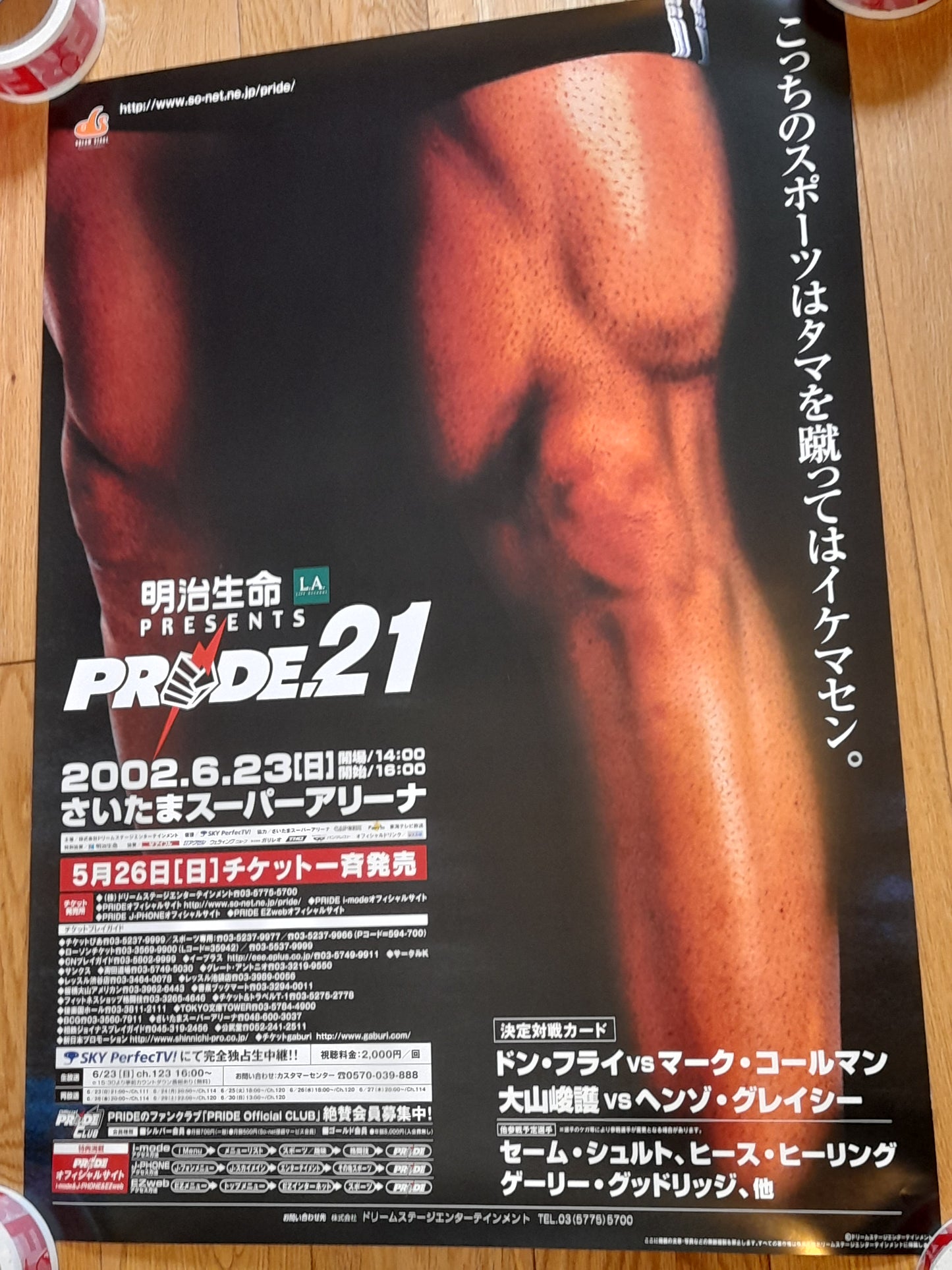 Pride Fighting Championship 21 - Anderson Silva & Fedor's Debut! (2002) - Official Event Poster - Japanese Version - Size B2