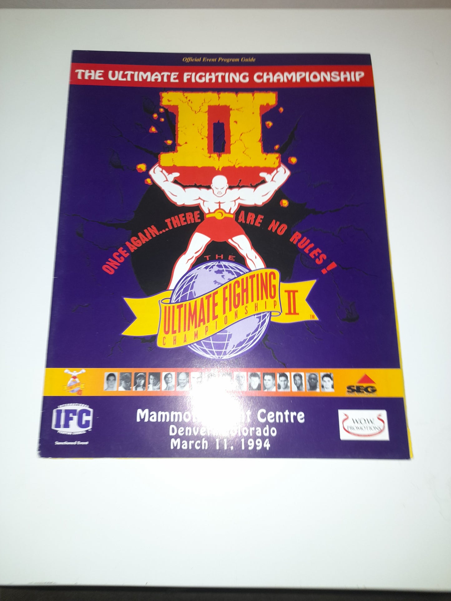 UFC 2 - No Way Out (1994) -  Official Event Program