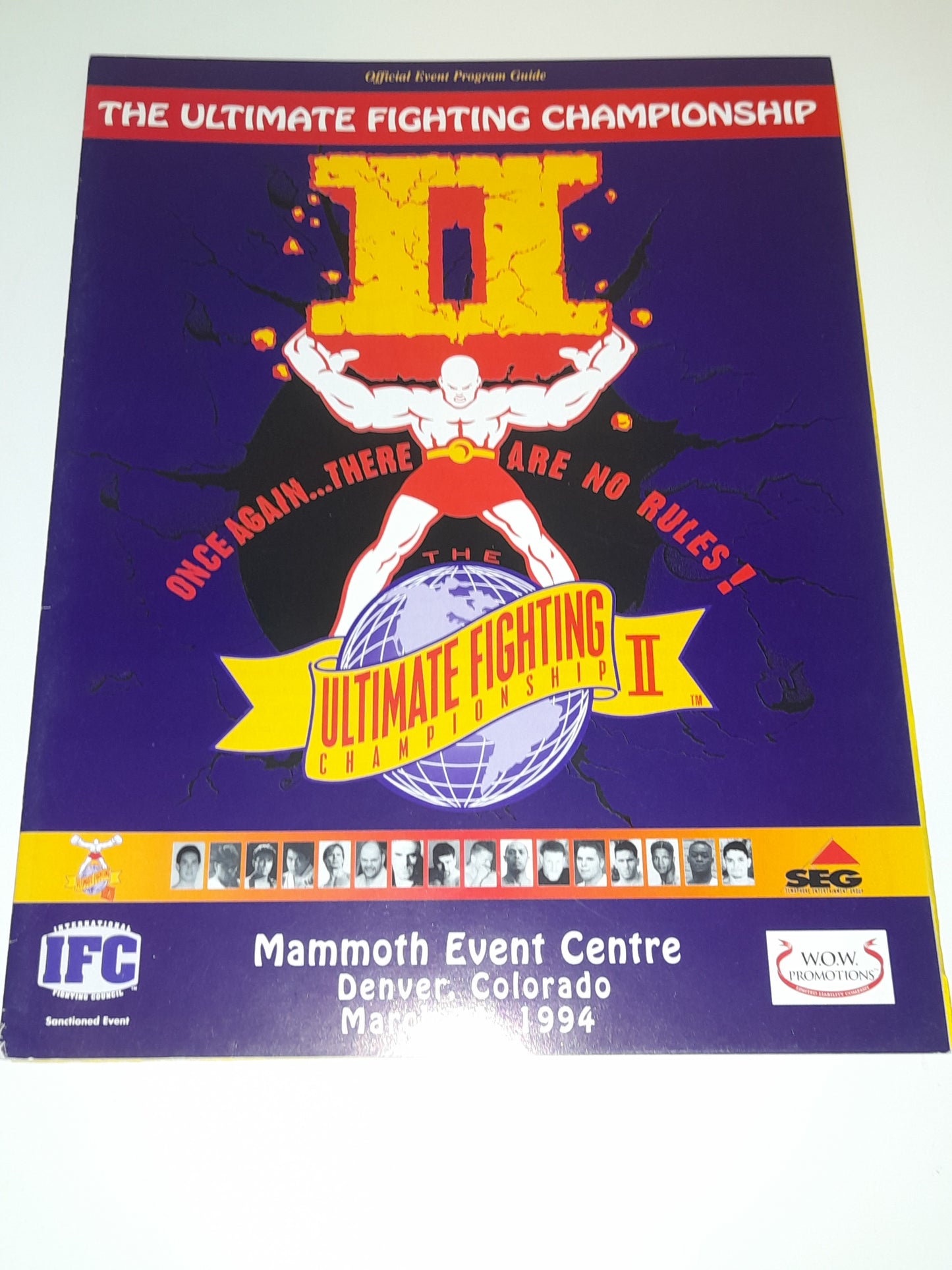 UFC 2 - No Way Out (1994) -  Official Event Program