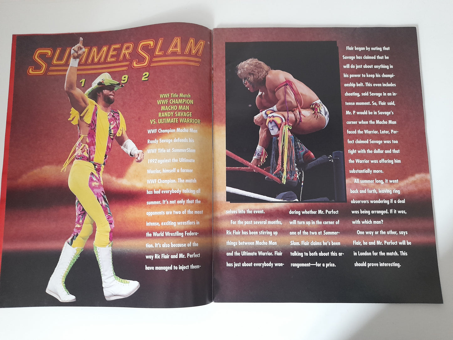 WWF SummerSlam 1992 - Ultimate Warrior Vs Macho Man - Official Event Program