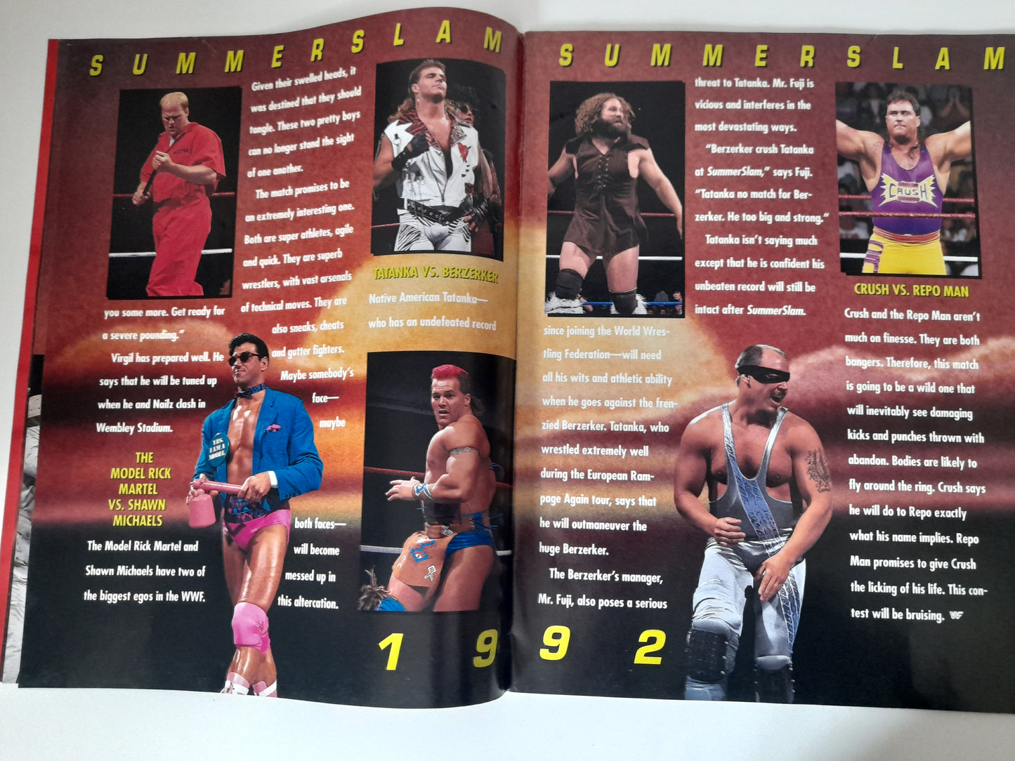 WWF SummerSlam 1992 - Ultimate Warrior Vs Macho Man - Official Event Program