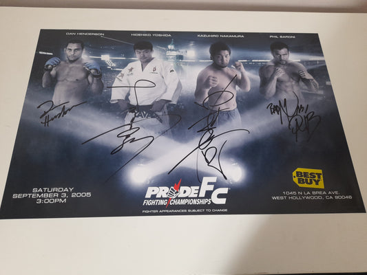 Pride Fighting Championship - Best Buy 11x17 Promo Poster [AUTOGRAPHED] (Version 1)