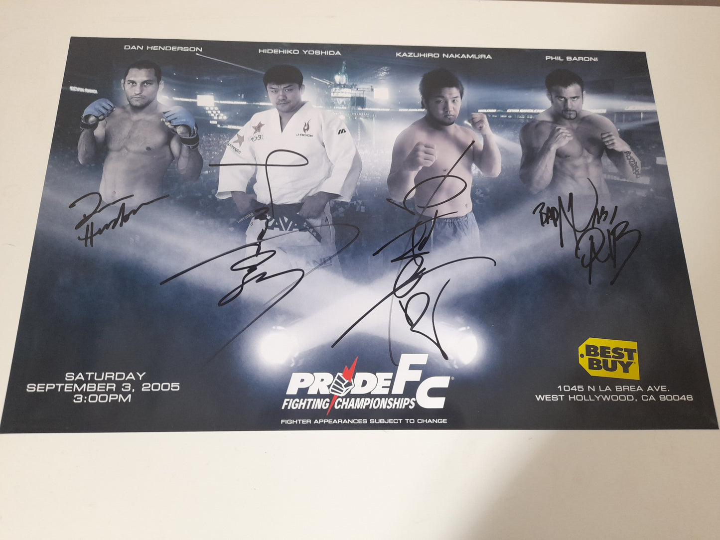 Pride Fighting Championship - Best Buy 11x17 Promo Poster [AUTOGRAPHED] (Version 1)