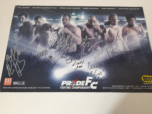 Pride Fighting Championship - Best Buy 11x17 Promo Poster [AUTOGRAPHED] (Version 2)