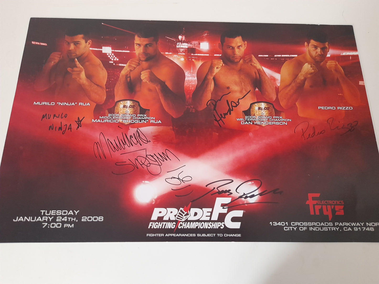 Pride Fighting Championship - Best Buy 11x17 Promo Poster [AUTOGRAPHED] (Version 3)