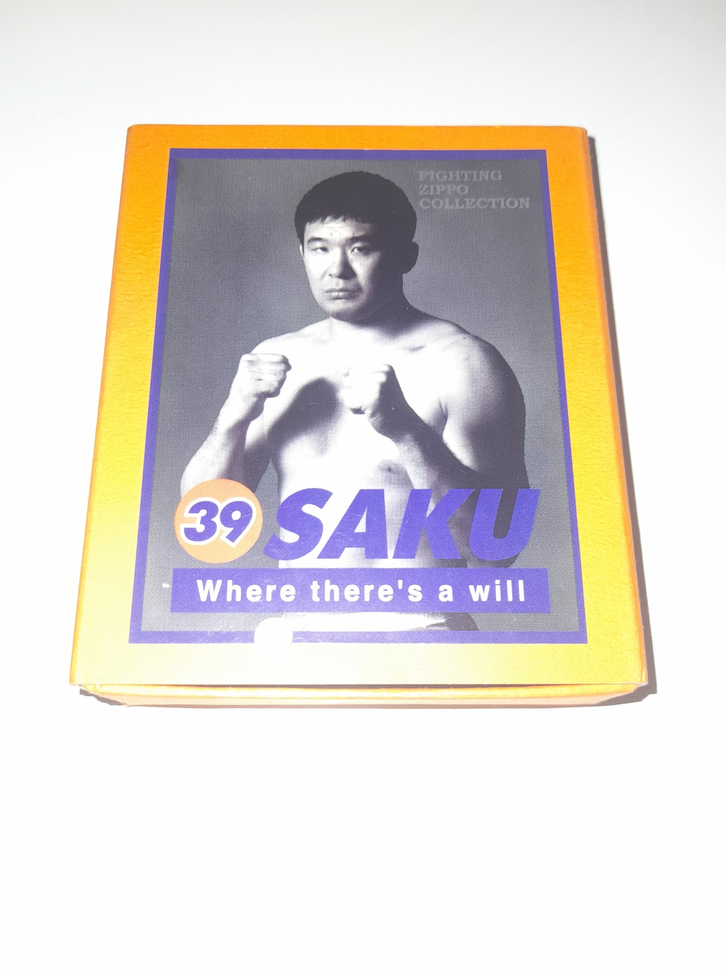 Kazushi Sakuraba Limited Edition Orange ZIPPO Lighter in box - #002