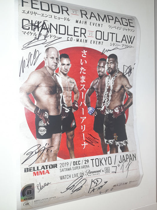 Bellator 237 Japan 2019 - Official 11x17" SBC Event Poster - [AUTOGRAPHED] - #89/100