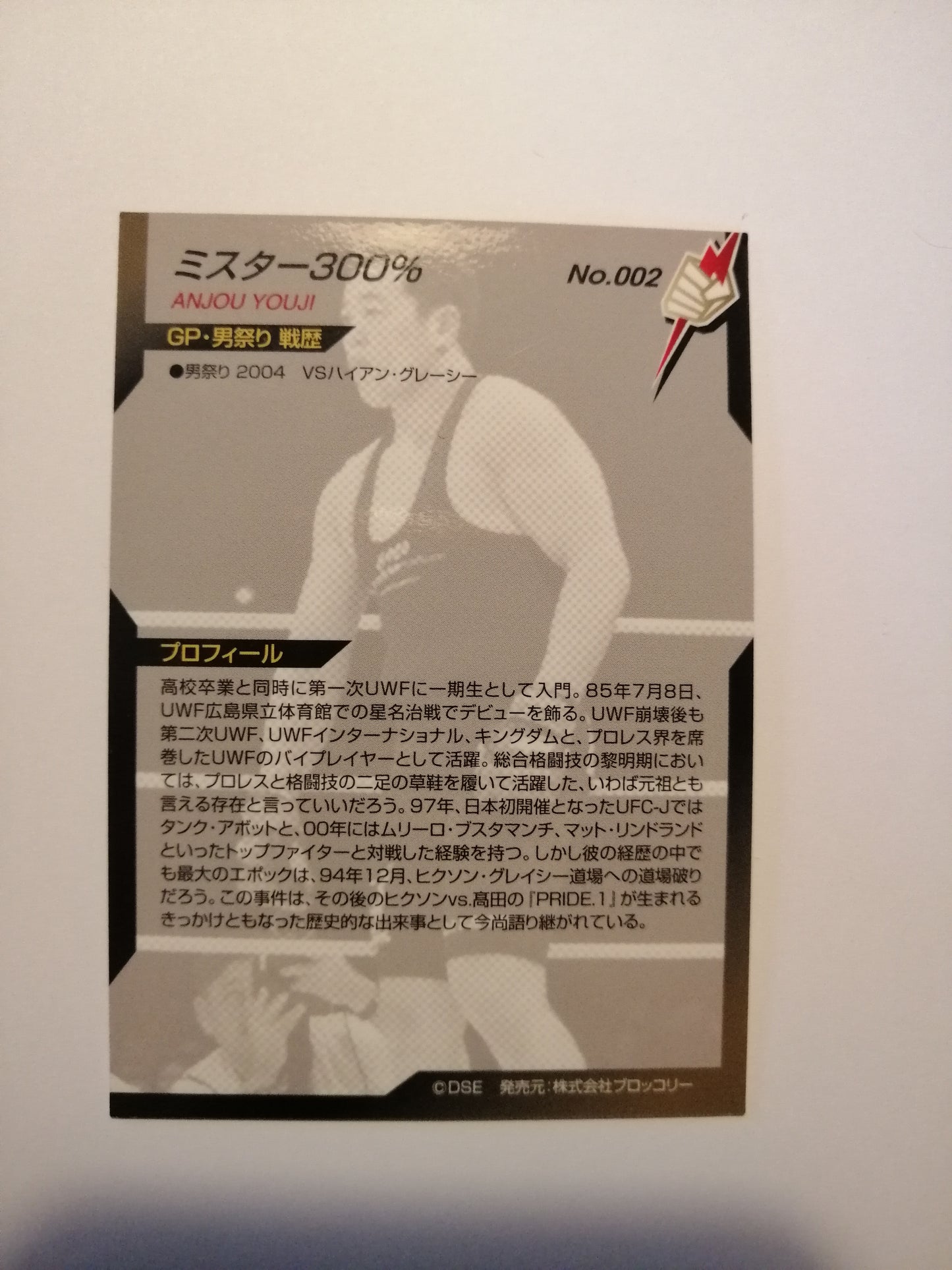 Pride FC DSE 2006 Official Trading Card - #002 Yoji Anjo