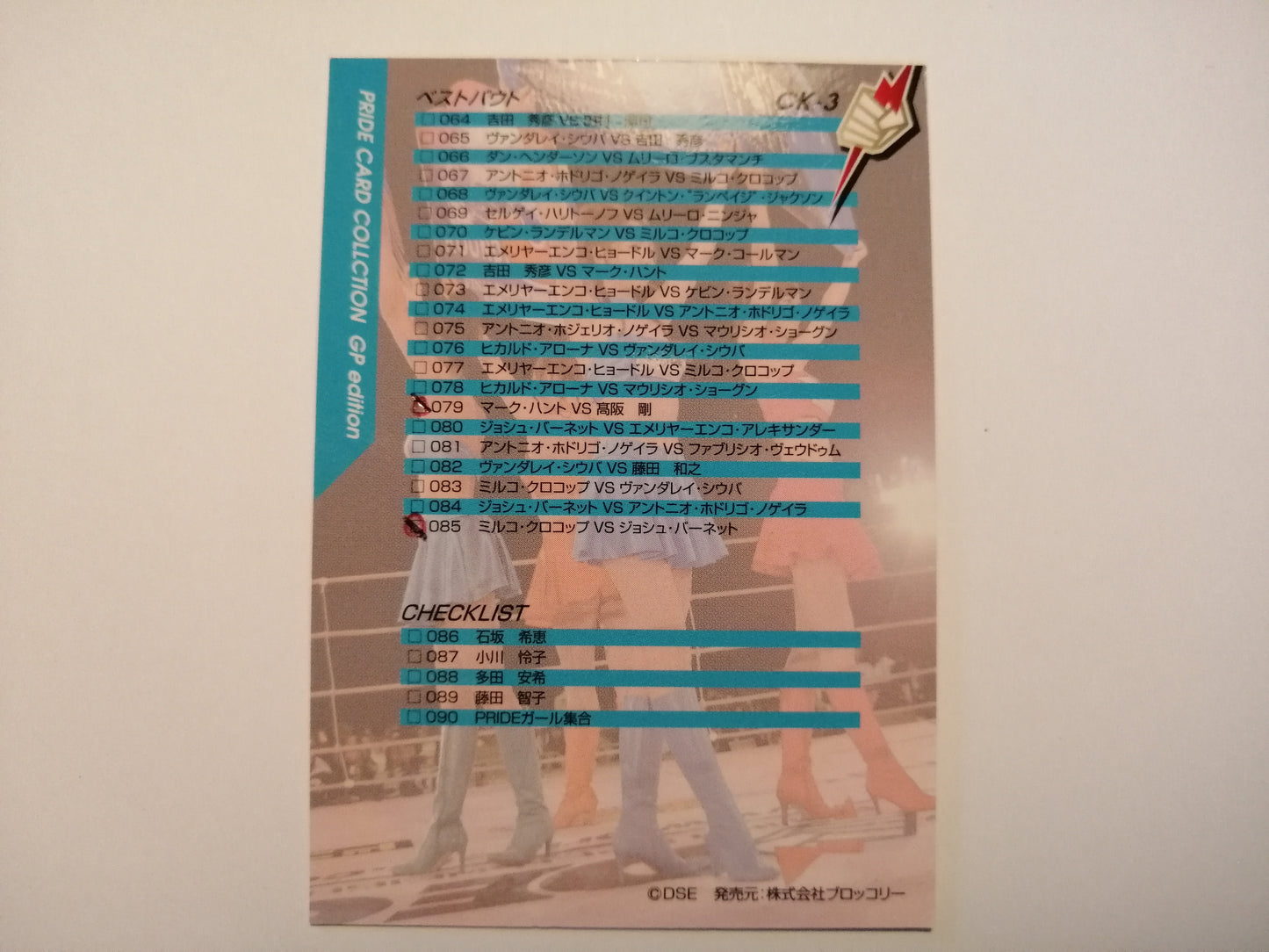 Pride FC DSE 2006 Official Trading Card - #088 CK-3 Ring Girl / Checklist 3