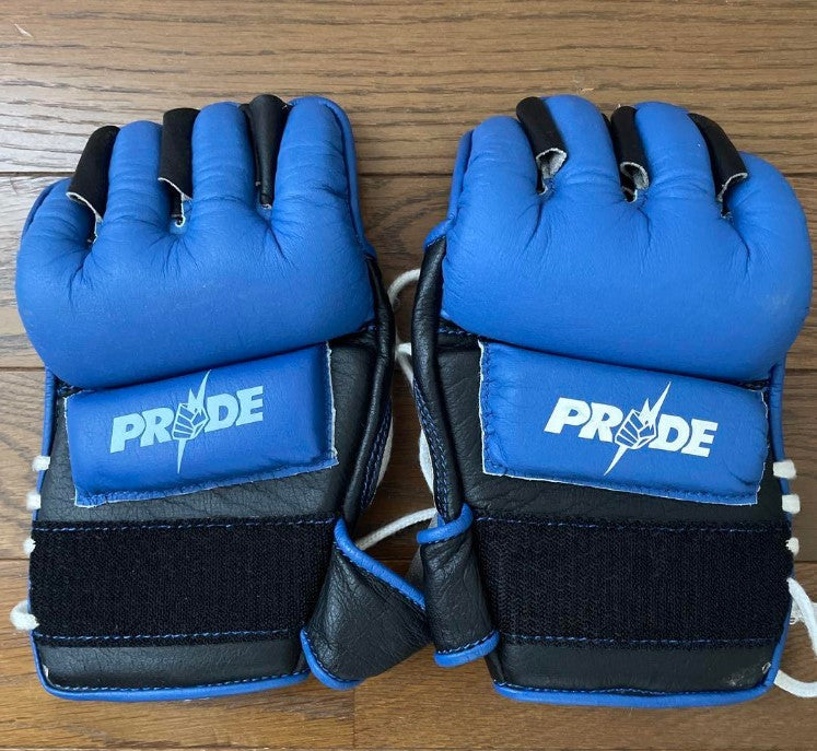 PRIDE FC "WhiteBolts" Official DSE MMA Fight Glove - Blue - Size L