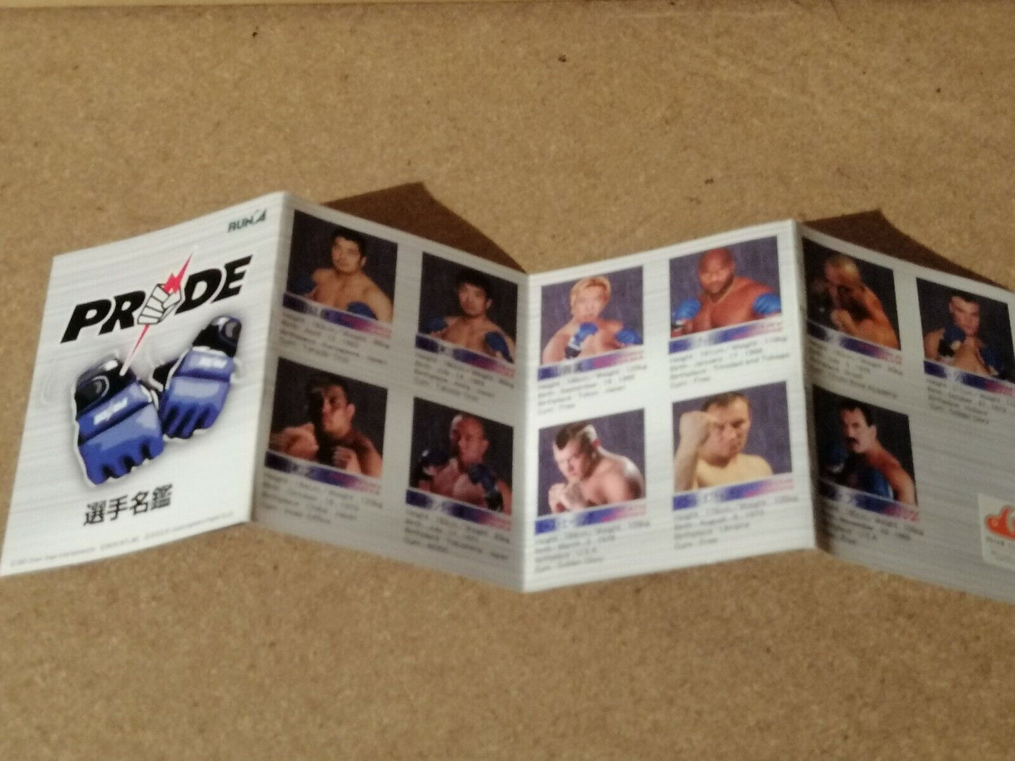 8x Official DSE PRIDE FC Tinybiz RUN'A Individually boxed Mini Figures in Countertop box